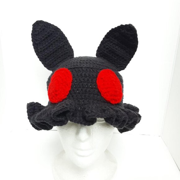 Hand Crafted Accessories - Adorable Crochet Bucket Hat  Mothman  Perfect Gifts for Fans!